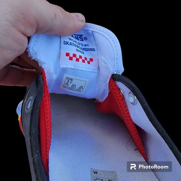 Vans PopCrush Slip On Sneaker Mens SZ 8 Custom Art to Wear Skater Wacky Everyday - Picture 3 of 6